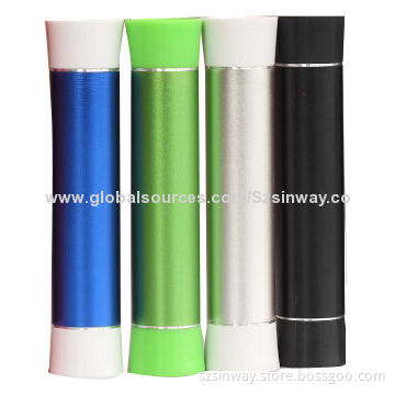 Metal Phone Power Banks/Chargers with Logos and 18650 A Grade Battery, 5V DC/1A InputNew